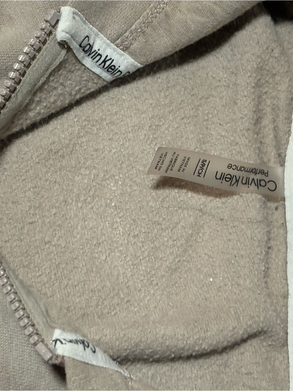 Calvin Klein Taupe Zip Hoodie & Logo Joggers Set - Picture 7 of 10